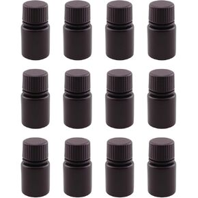 12PCS 15ml Reagent Bottle Liquid Storage Container Plastic Lab Bottles Sample Bottles