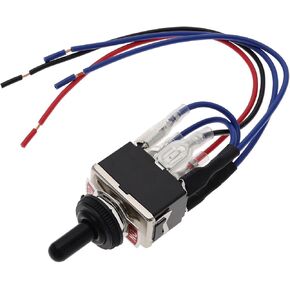 ECSiNG 3-speed Self-locking Toggle Switch with Wiring E-TEN1322 6-pin Self-locking Toggle Switch ON/Off/ON Motor Toggle Switch with Waterproof Boot Cap