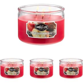 Candle-lite Scented Candles, Creamy Vanilla Swirl Fragrance, One 18 oz. Single-Wick Aromatherapy Candle with 110 Hours of Burn Time, Off-White Color