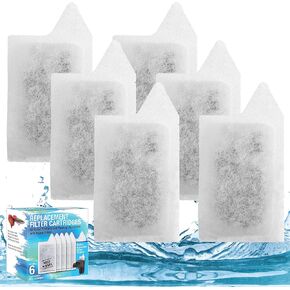 SW PRODUCTS 6-Pack Filter Cartridges, Replacement Cartridge for Koller Products Fish Tanks, XS