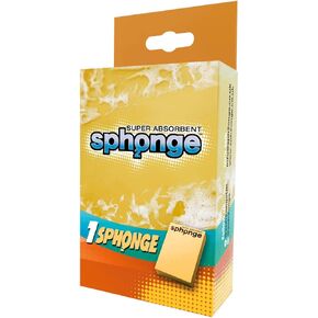 SPH2ONGE Super Absorbent Sponge and Cloths (Pink, Block Sponge)