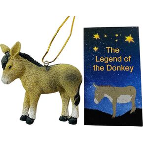 Donkey Ornament Christmas Legend Gift Set Tree Decoration with Story Card