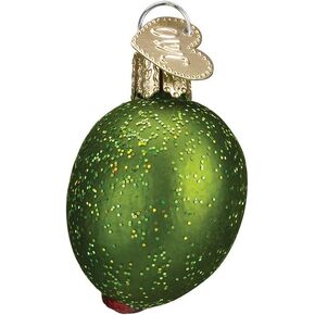 Old World Christmas Vegetables Glass Blown Ornaments for Christmas Tree, Stuffed Green Olive