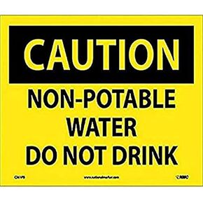 Caution Sign - Non-Potable Water Do Not Drink - 10" X 14" OSHA Safety Sign