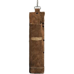 YESWELDER Flame Retardant cowhide leather welding rod holder, Thickened electrodes rod bag, Wearable Welding Electrode Storage Can