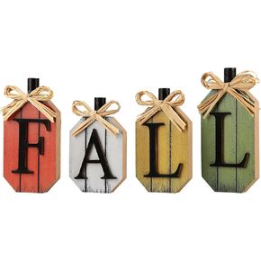 Fall Decorations for Home Thanksgiving Signs Wooden Table Sign Vintage Farmhouse Block Sign Harvest Fall Thanksgiving Decor Autumn Home Decor