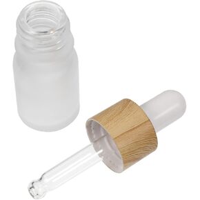 10pcs 5ml Frosted Essential Oil Bottle Cosmetic Dropper Bottles 5ml Dropper Essential Oil Dropper Bottle Sample Dropper Bottles Glass Travel Stock Solution White