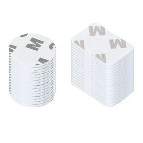 100 PCS Adhesive Replacement Kit Double-Sided Foam Tape High Bond Dots Conformable Acrylic Glue Strong Pad Mounting Tape Adhesion for Wall Surface Balloon Leather Rubber Mirror Face, White