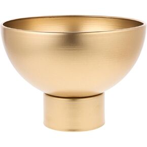Baluue Antique Brass Pedestal Bowl, Vase Dried Flower Vase Fruit Treats Holder Offering Bowl Decorative Centerpiece Bowl Table Top Urn for Bedroom, Living Room, Entryway