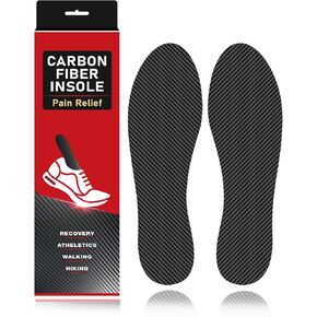Carbon Fiber Insole -1 Pair | Rigid Shoe Insert, Arch Support Insole for Foot Pain, Arthritis, Hallux Rigidus, Turf Toe & Mortons Toe | Stiff Soles 27.5cm(Fit Men Size 10/Women 11)