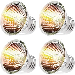 NBIIUYIGE UVA/UVB Reptile Heat Lamp,50W Heat Lamp with Clamp,Reptile Light,360° Rotatable Clip, Turtle Heat Lamp for Reptiles Bearded Dragon Turtle Crab Snake Lizard,2 Basking Light Bulbs E27,110V