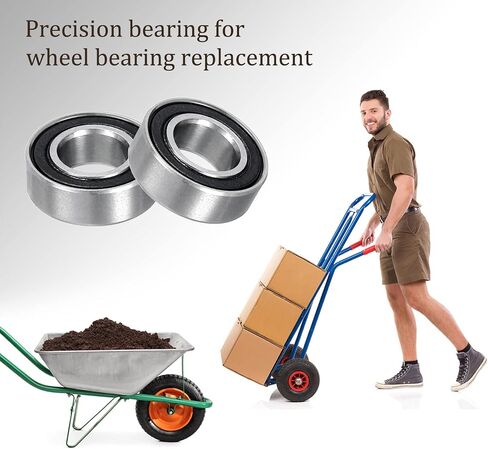 10pcs Deep Groove Ball Bearings - [6mm x 12mm x 4mm] Chrome Steel Balls for Motors Machine Tool Gearboxes Bearing Use, Double Sealed ABEC1 in Saudi Arabia