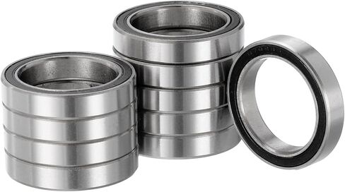 10pcs Deep Groove Ball Bearings - [6mm x 12mm x 4mm] Chrome Steel Balls for Motors Machine Tool Gearboxes Bearing Use, Double Sealed ABEC1 in Saudi Arabia