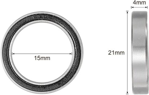 10pcs Deep Groove Ball Bearings - [6mm x 12mm x 4mm] Chrome Steel Balls for Motors Machine Tool Gearboxes Bearing Use, Double Sealed ABEC1 in Saudi Arabia