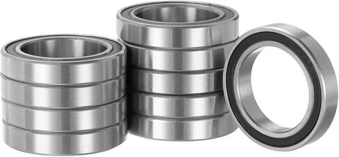 10pcs Deep Groove Ball Bearings - [6mm x 12mm x 4mm] Chrome Steel Balls for Motors Machine Tool Gearboxes Bearing Use, Double Sealed ABEC1 in Saudi Arabia