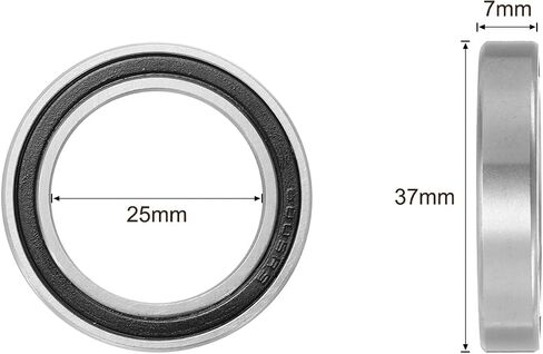 10pcs Deep Groove Ball Bearings - [6mm x 12mm x 4mm] Chrome Steel Balls for Motors Machine Tool Gearboxes Bearing Use, Double Sealed ABEC1 in Saudi Arabia