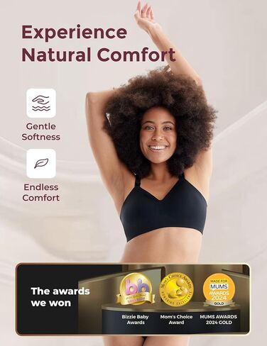حمالة صدر للرضاعة الطبيعية من Momcozy، حمالة صدر مريحة للغاية بدون خياطة، شكل طبيعي، حمالة صدر للنوم أثناء الحمل in Kuwait