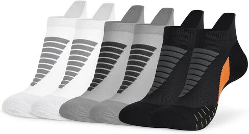 Ankle Athletic Running Socks Womens Low Cut Thick Cushioned Socks with Heel Tab 3/6 Pairs in Saudi Arabia
