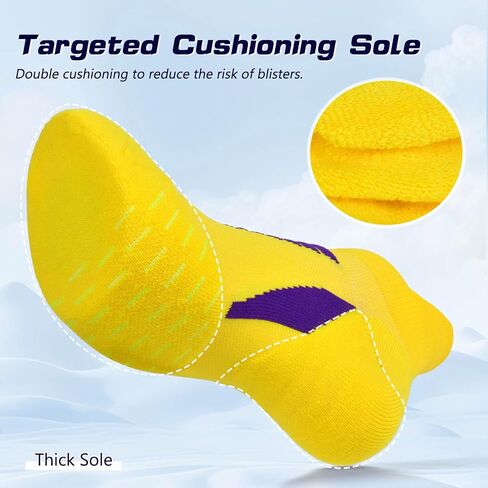 Ankle Athletic Running Socks Womens Low Cut Thick Cushioned Socks with Heel Tab 3/6 Pairs in Saudi Arabia