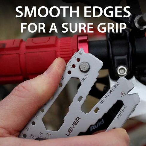 Lever Gear Toolcard Pro - أداة متعددة لبطاقات الائتمان 40 في 1. بطاقة أداة محفظة بطاقات البقاء رفيعة وبسيطة. أداة جيب للبطاقات متعددة الأدوات معتمدة من إدارة أمن المواصلات الأمريكية. (فضة) in Kuwait