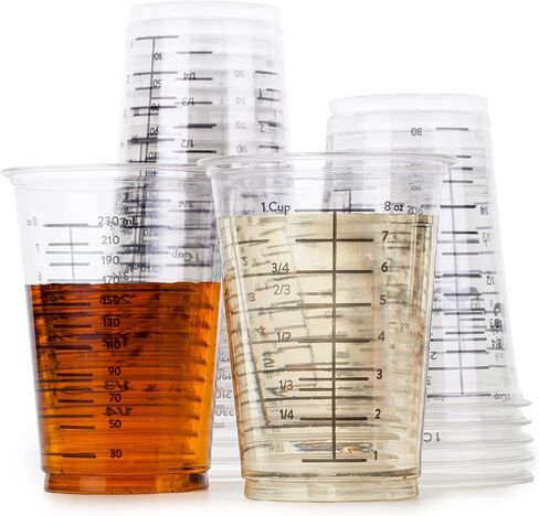 Mr. Pen- Disposable Measuring Cups for Resin, 8 oz, 20 Pack, Resin Mixing Cups, Plastic Measuring Cups for Resin, Epoxy Measuring Cups Disposable, Mixing Cups for Epoxy Resin, Resin Measuring Cups. in Saudi Arabia