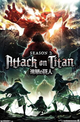 Trends International Attack on Titan - Season 2 Teaser One Sheet Wall Poster, 22.375" x 34", Unframed Version in Saudi Arabia