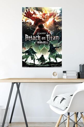 Trends International Attack on Titan - Season 2 Teaser One Sheet Wall Poster, 22.375" x 34", Unframed Version in Saudi Arabia