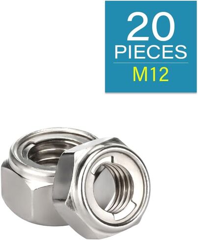 M6 Locknuts - IMScrews 304 Stainless Steel Locknuts - Durable Hardware for Home Repairs and Professional Projects Pack of 25 in Kuwait