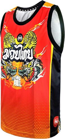 سترة Tuff الرياضية بدون أكمام Muay Thai Boxing Vest قميص للتمرين بدون أكمام لتدريبات اللياقة البدنية في صالة الألعاب الرياضية in Saudi Arabia