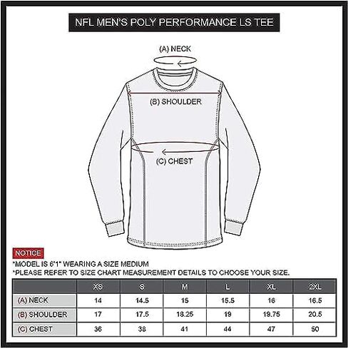 Ultra Game NFL Men's Super Soft Game Day Long Sleeve T-Shirt in Saudi Arabia