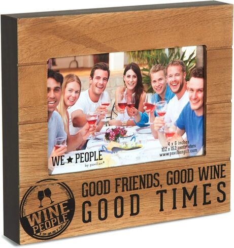 إطار Pavilion Gift Company 67220 We People Wine People، مقاس 7-1/2 × 6-3/4 بوصة، بني in Saudi Arabia