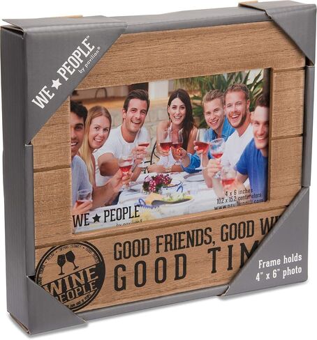 إطار Pavilion Gift Company 67220 We People Wine People، مقاس 7-1/2 × 6-3/4 بوصة، بني in Saudi Arabia