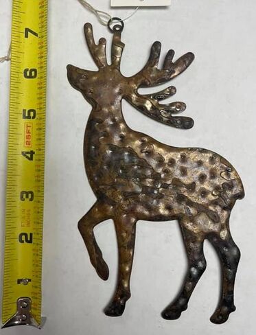 Rustic Reindeer Deer Ornaments | 3 pc Set | 7 Inch | Rustic Country Christmas Decor in Saudi Arabia