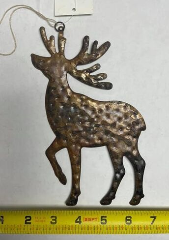 Rustic Reindeer Deer Ornaments | 3 pc Set | 7 Inch | Rustic Country Christmas Decor in Saudi Arabia