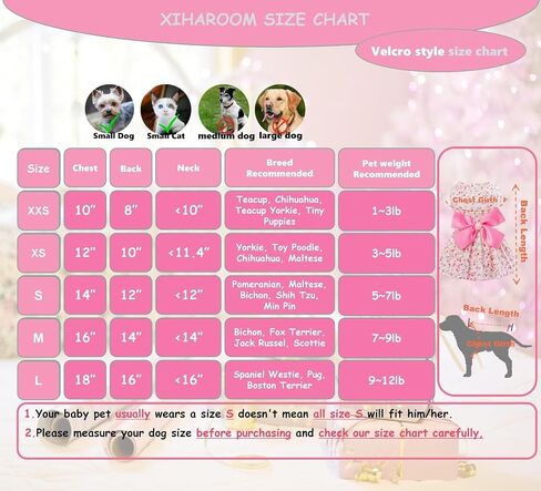 Petroom Sweetie Pup Dog Dress، قميص لطيف بعقدة على شكل فيونكة للكلاب الصغيرة (وردي، XXS) in Saudi Arabia