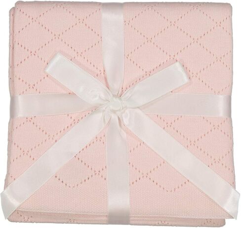 Feltman Brothers Special Occasion Diamond Pointelle Knit Blanket 40" x 40" (Blue) in Saudi Arabia