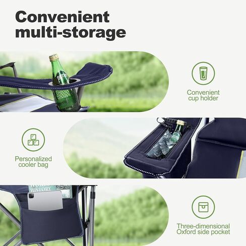 LET'S CAMP Folding Camping Chair Oversized Heavy Duty Padded Outdoor Chair in Saudi Arabia