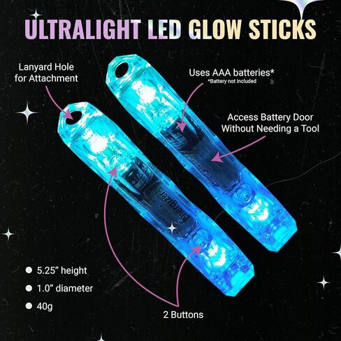 UltraPoi Ultralight LED Glow Stick (Individual) - Rainbow LED for Poi | Raves and Concerts in Saudi Arabia