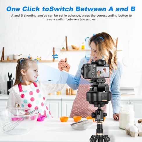 Soonpho M4 Motorized Rotating Panoramic Tripod Head, Remote Control 360° Pan Tilt Head with Mobile Phone Clip for DSLR Cameras, Camcorders, Smartphones, Tripod in Saudi Arabia