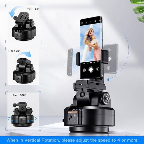 Soonpho M4 Motorized Rotating Panoramic Tripod Head, Remote Control 360° Pan Tilt Head with Mobile Phone Clip for DSLR Cameras, Camcorders, Smartphones, Tripod in Saudi Arabia
