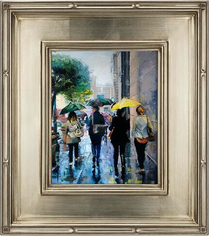 Museum Plein Aire Ornate Picture Frame - 11x14, Silver Leaf Oil Painting Frames | Hand Leafed High-End Antique Style Frames | Open Back Frames with No Glass or Backing in Saudi Arabia