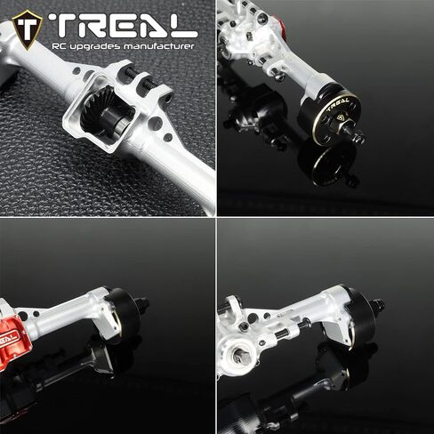 TREAL TRX4M Rear Portal Axles Complete Kit Aluminum 7075 CNC Machined Axle Housing for 1/18 TRX-4M (Black) in Saudi Arabia