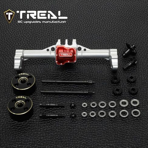 TREAL TRX4M Rear Portal Axles Complete Kit Aluminum 7075 CNC Machined Axle Housing for 1/18 TRX-4M (Black) in Saudi Arabia
