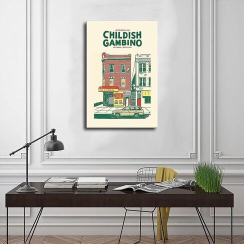 Yaobaofu Childish Gambino 3 Canvas Poster Wall Art Decor Print Picture Paintings for Living Room Bedroom Decoration Unframe: Unframe:12x18inch(30x45cm) in Saudi Arabia