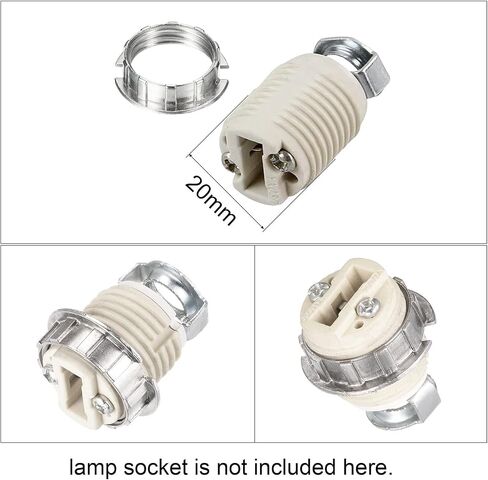 MECCANIXITY G9 Light Socket Rings Lamp M20 Shade Holder Adapter Ring Zinc Alloy for Light Fixtures, White, Pack of 4 in Kuwait