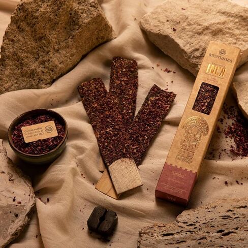 بخور الإنكا الفاخر. مستدامة بنسبة 100%. علاجي. عضوي. يدويا. 3 وحدات. (ثمر الورد/بالو سانتو) in Kuwait