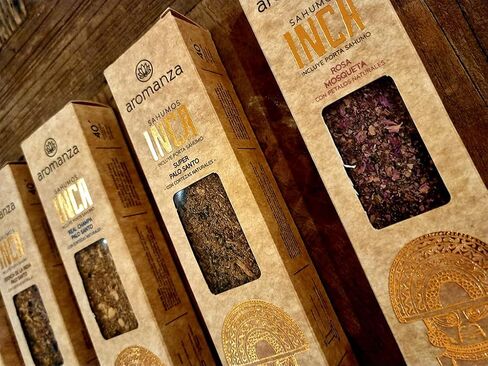 بخور الإنكا الفاخر. مستدامة بنسبة 100%. علاجي. عضوي. يدويا. 3 وحدات. (ثمر الورد/بالو سانتو) in Kuwait