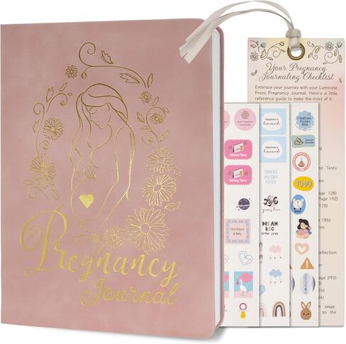 Keepsake Pregnancy Journal with Weekly Guides, Milestone Pages, and Gift-Ready Packaging - Beautiful Mom To Be Gift - Premium Pregnancy Gifts for Expecting Mom (338 Pages, Acid-Free Paper, Hardcover) in Saudi Arabia