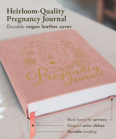 Keepsake Pregnancy Journal with Weekly Guides, Milestone Pages, and Gift-Ready Packaging - Beautiful Mom To Be Gift - Premium Pregnancy Gifts for Expecting Mom (338 Pages, Acid-Free Paper, Hardcover) in Saudi Arabia