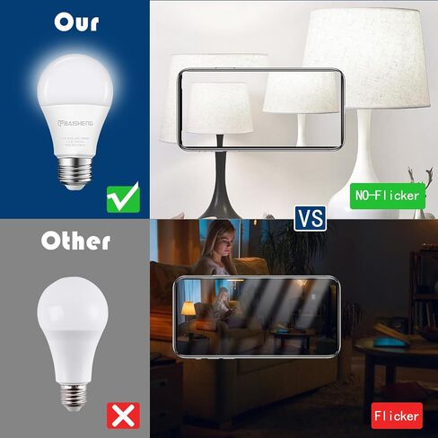 15W LED Light Bulbs 100 Watt Equivalent, No Flicker, 1500 Lumens, 3000K Soft White Super Bright 100 Watt Equivalent Light A19 LED Bulb, Non-Dimmable, E26, CRI 85+, 30000+ Hours (2, 3000K) in Saudi Arabia
